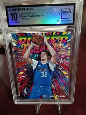 Topps Cooper Flagg Holo Foil Card - Blue & Red Burst